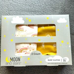 Moon and Stars burp cloths 100 % cotton